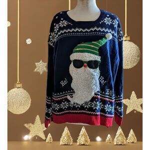 united states sweaters Christmas santa sweater    Sz 1X